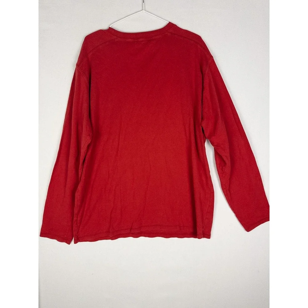 VTG Polo Ralph Lauren Sweatshirt Mens XL Red Solid Cotton Pony Pullover‎